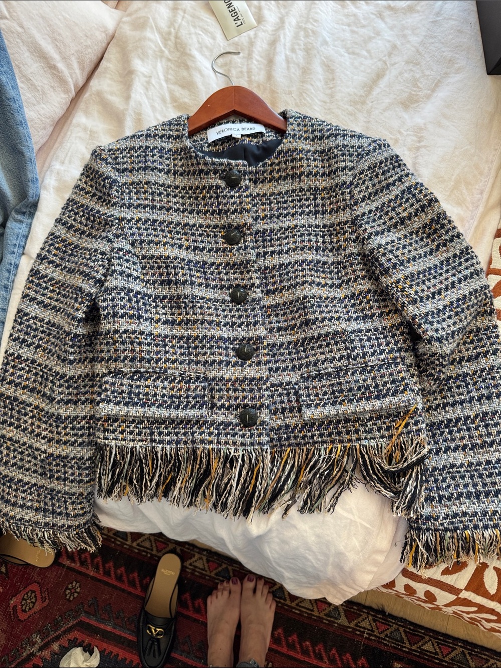 Veronica Beard Lyons Fringe Blazer - Picture 2 of 14